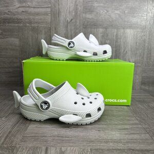 CROCS Classic IAM Shark Clog Toddler 8 Light Grey Clogs
